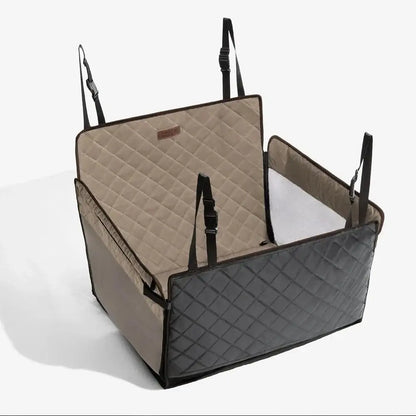Premium Faux Leather Water-repellent Hammock Dog Car Seat Cover - RideProtector