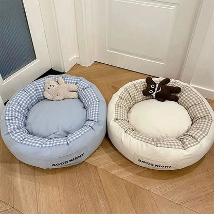 Goodnight Deep Sleep All-around Calming Dog Bed with Bear Toy