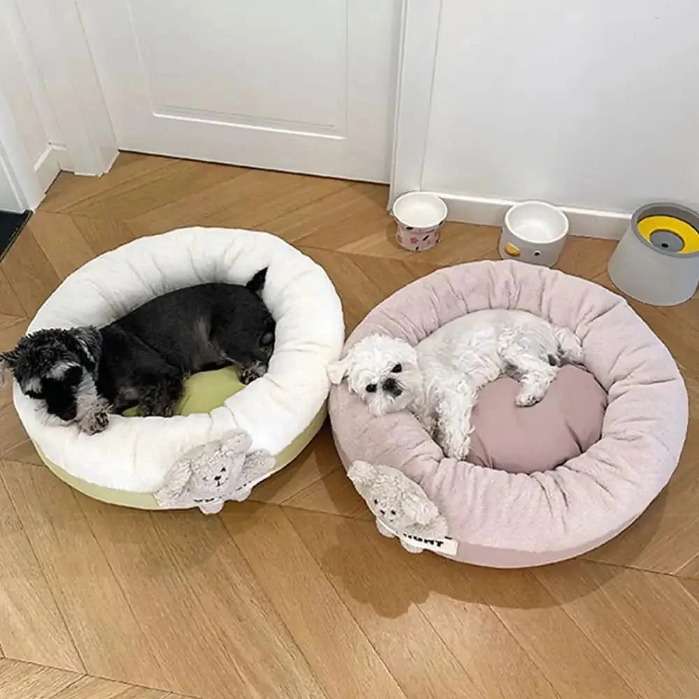Goodnight Deep Sleep All-around Calming Dog Bed with Bear Toy