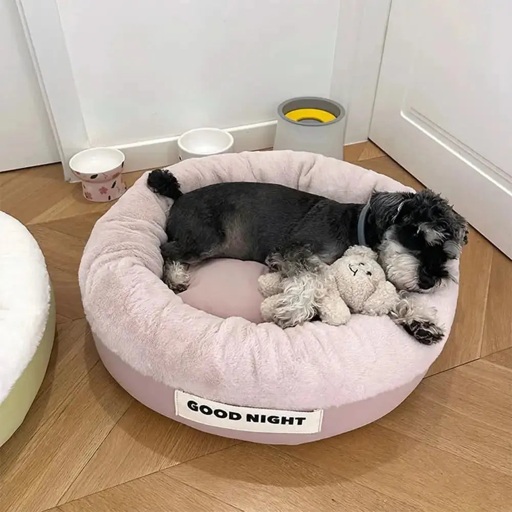 Goodnight Deep Sleep All-around Calming Dog Bed with Bear Toy