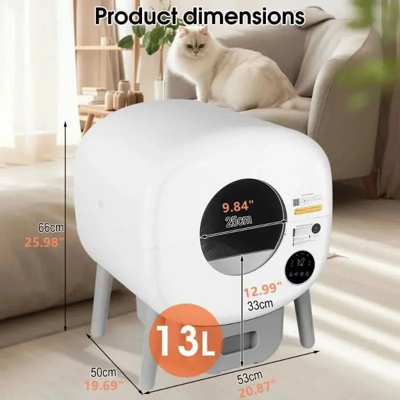 Smart Automatic Litter Box for Cats | XL Size, App-Controlled, & Odor Elimination