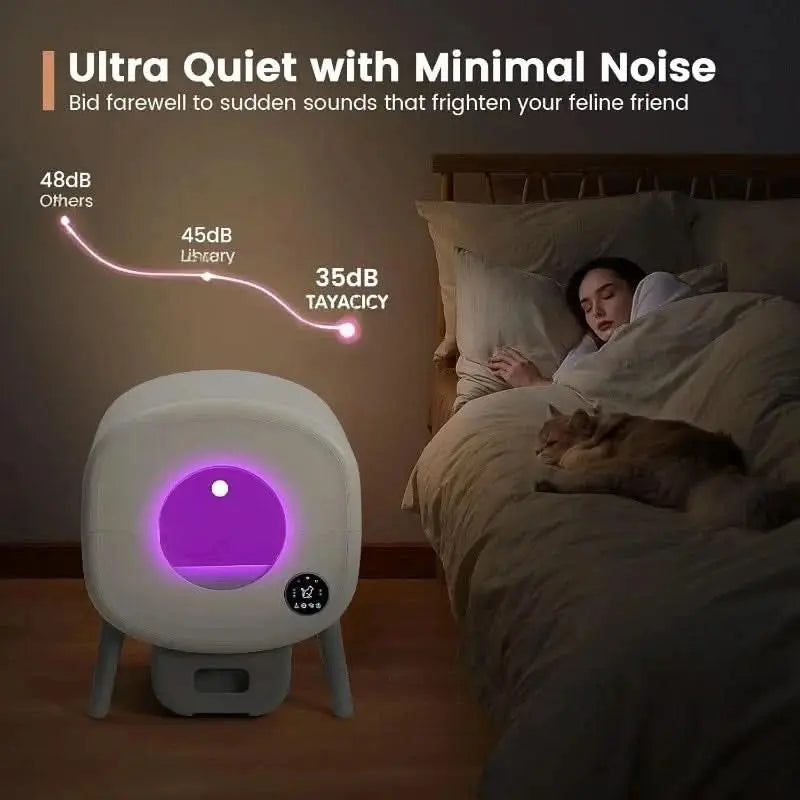 Smart Automatic Litter Box for Cats | XL Size, App-Controlled, & Odor Elimination