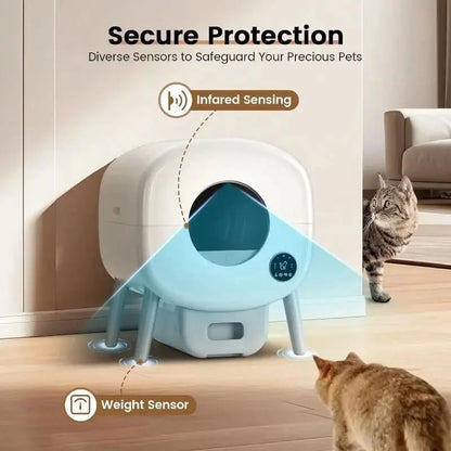 Smart Automatic Litter Box for Cats | XL Size, App-Controlled, & Odor Elimination