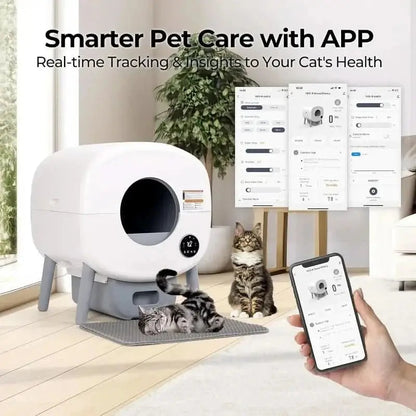 Smart Automatic Litter Box for Cats | XL Size, App-Controlled, & Odor Elimination