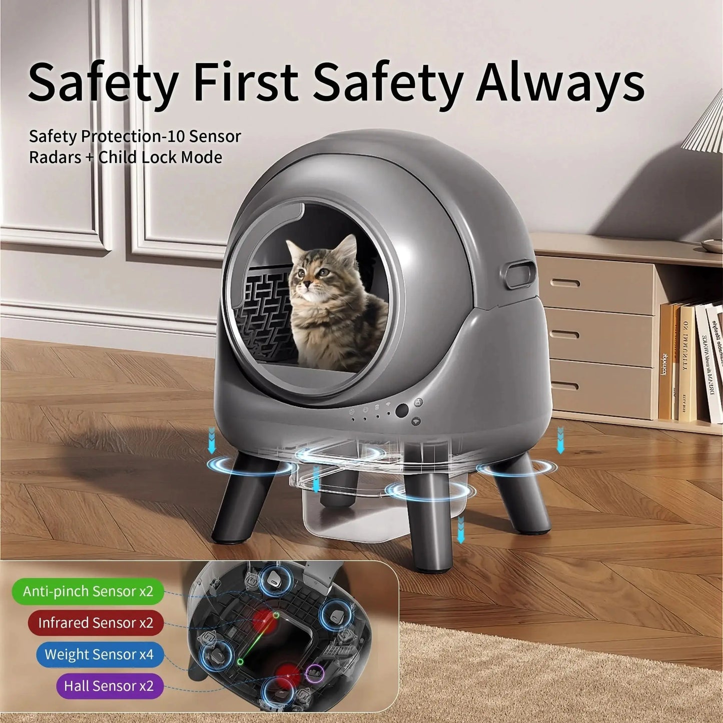 Automatic Cat Litter Box - Self-Cleaning Smart Litter Box with Odor Control