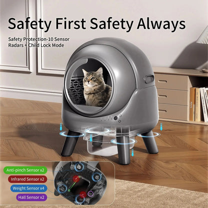 Automatic Cat Litter Box - Self-Cleaning Smart Litter Box with Odor Control